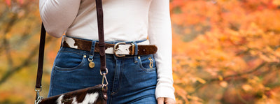 Behind The Belmont Cowhide Belt