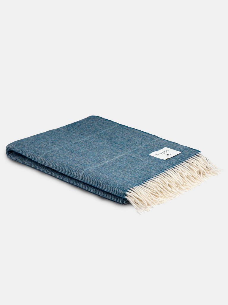 Glencoe Alpaca Throw Petrol Ombre