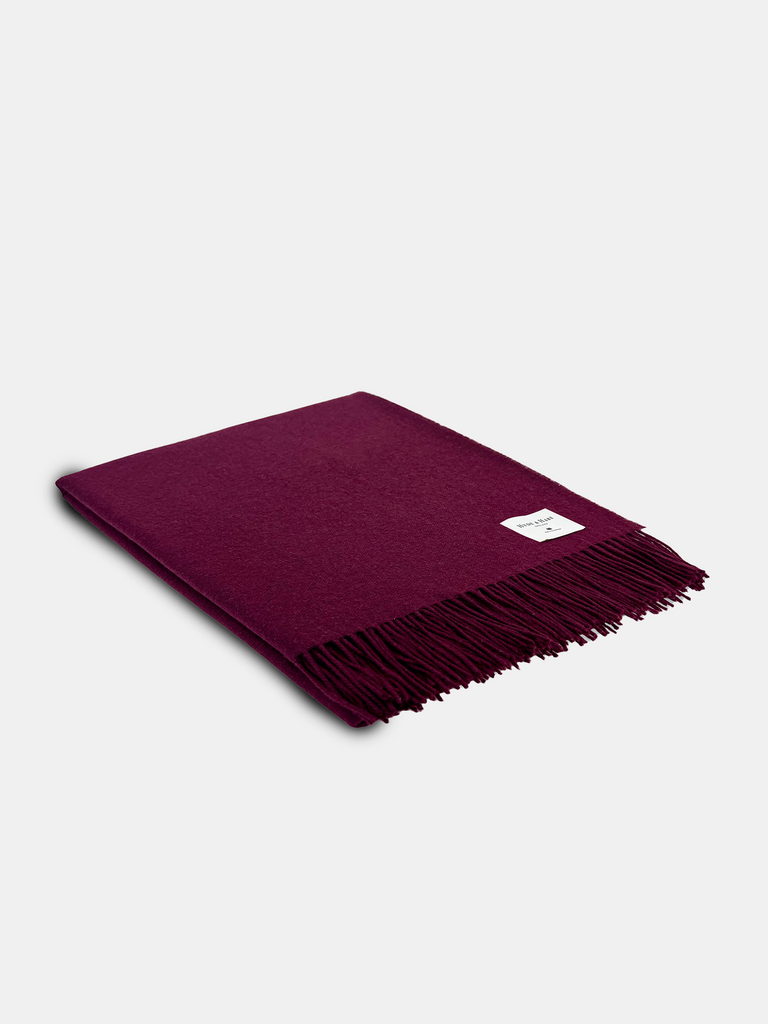 Morar Cashmere Throw Claret