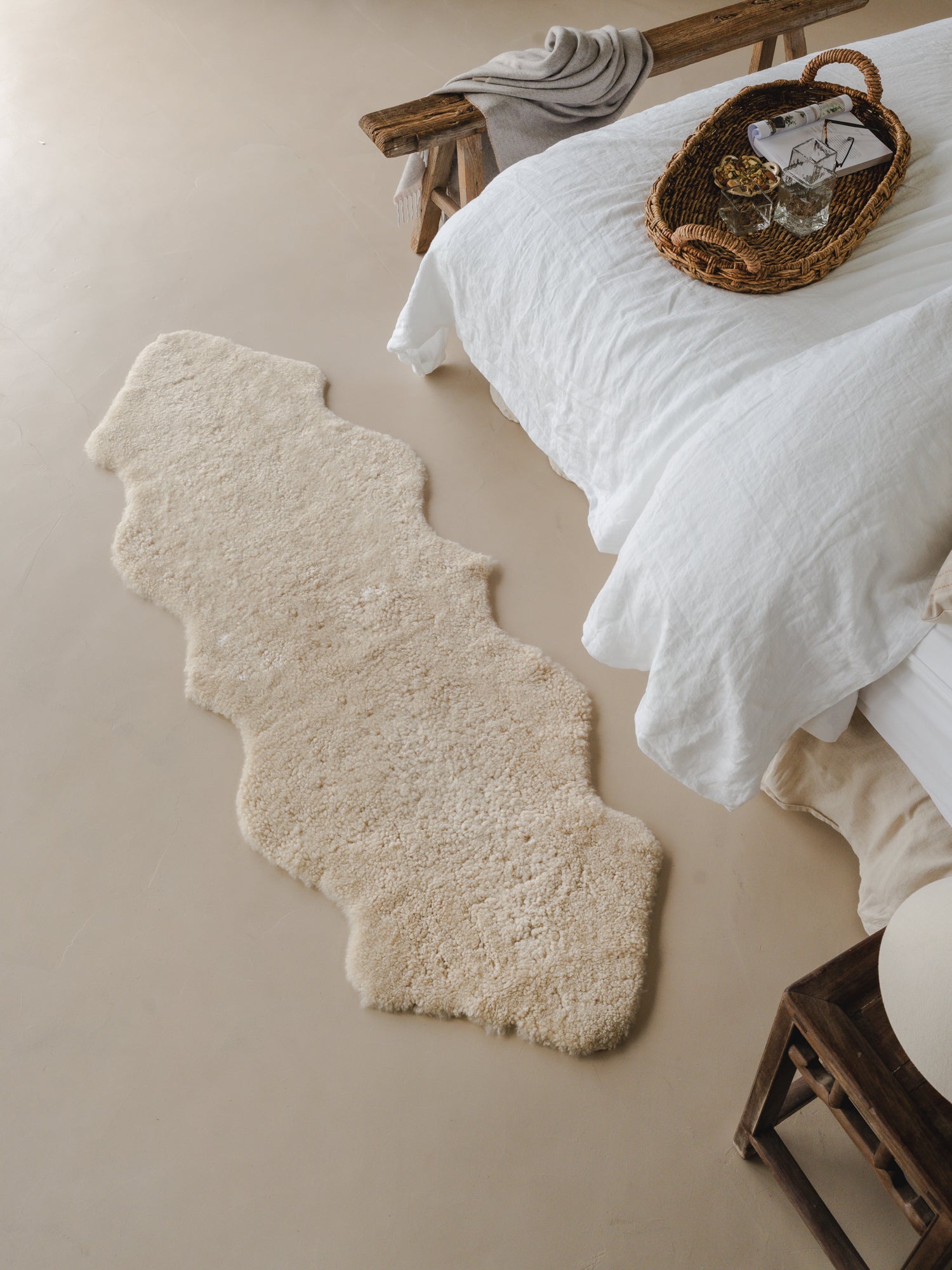 Shearling Rug Pattern Double Shearling Rug - Cream – Hyde & Hare