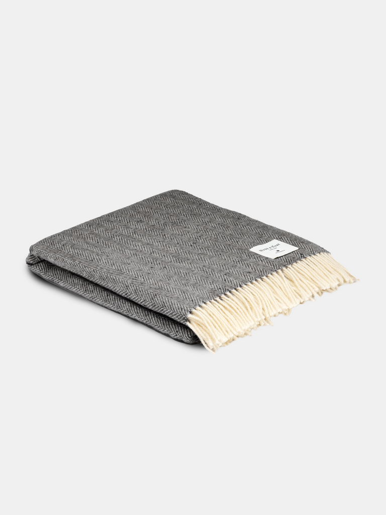 Selsey Herringbone Throw Storm