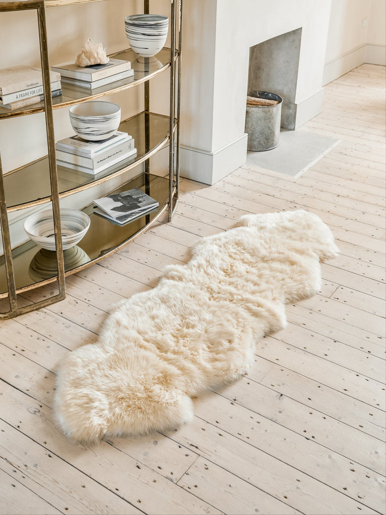 Double Sheepskin Rug Champagne