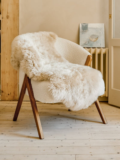 sheepskin rug in cream