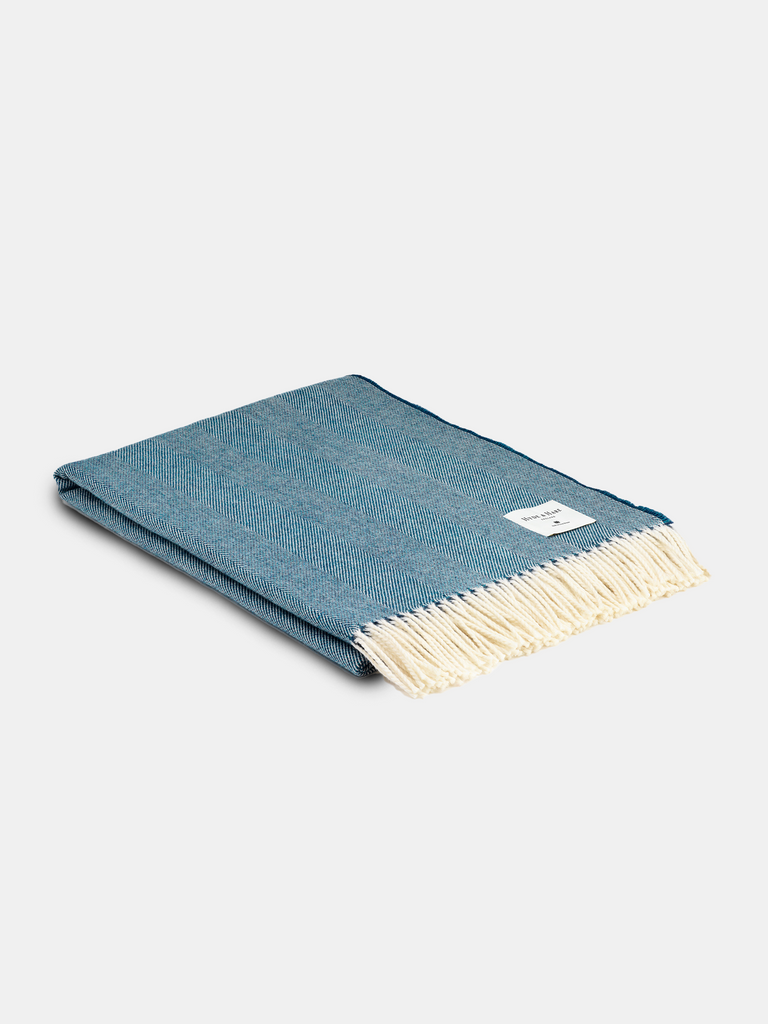 Kilbarn Lambswool Throw Kingfisher
