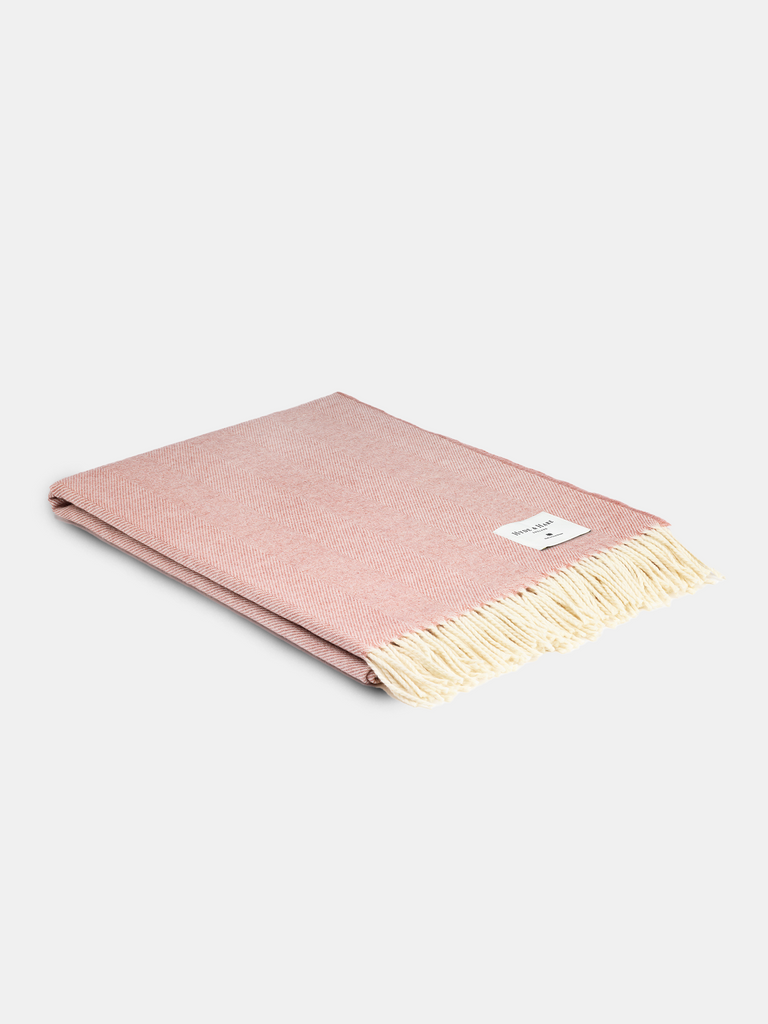 Kilbarn Lambswool Throw Rosebay Herringbone
