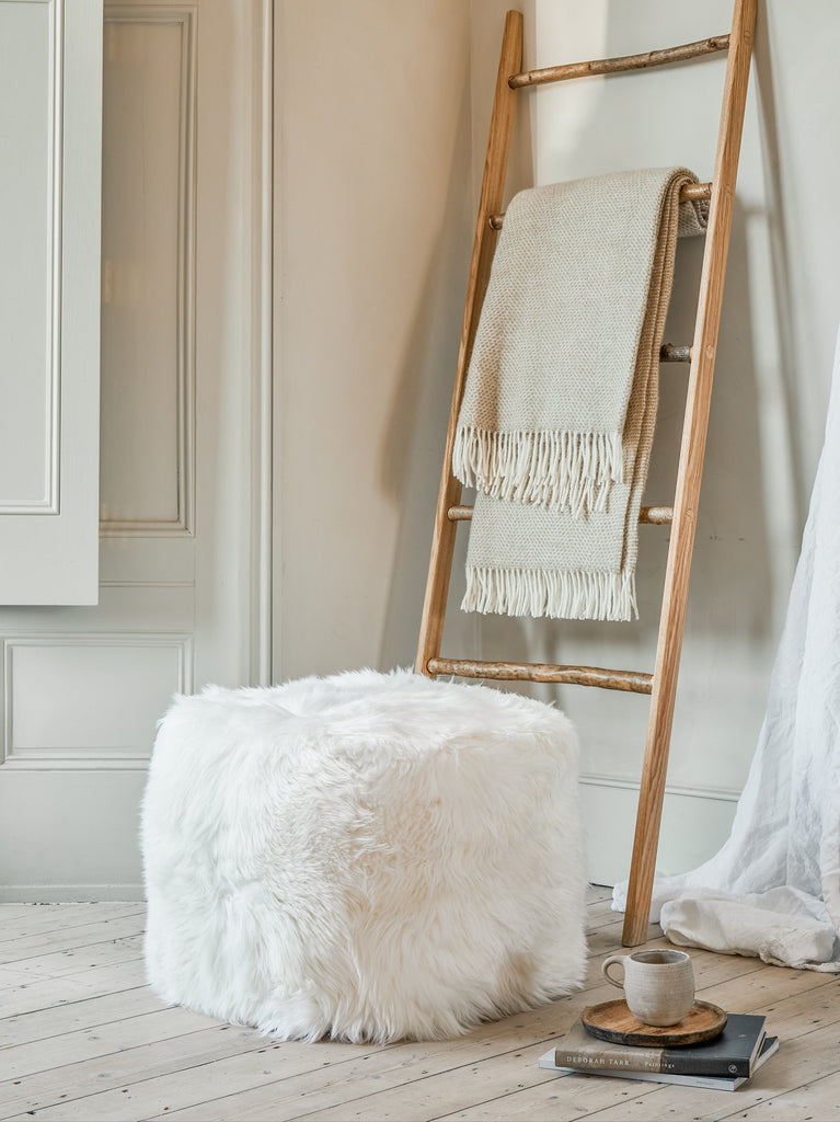Sheepskin Pouffe Pure
