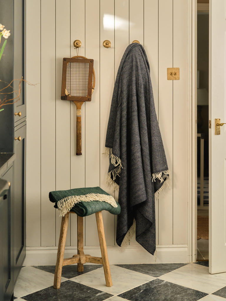 Selsey Herringbone Throw Midnight