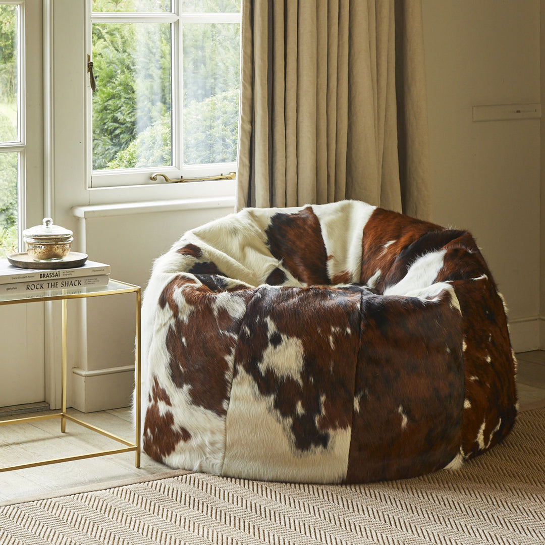 Cow Print Bean Cowhide Bean Bag Giant Cowhide Beanbag – Hyde Hare