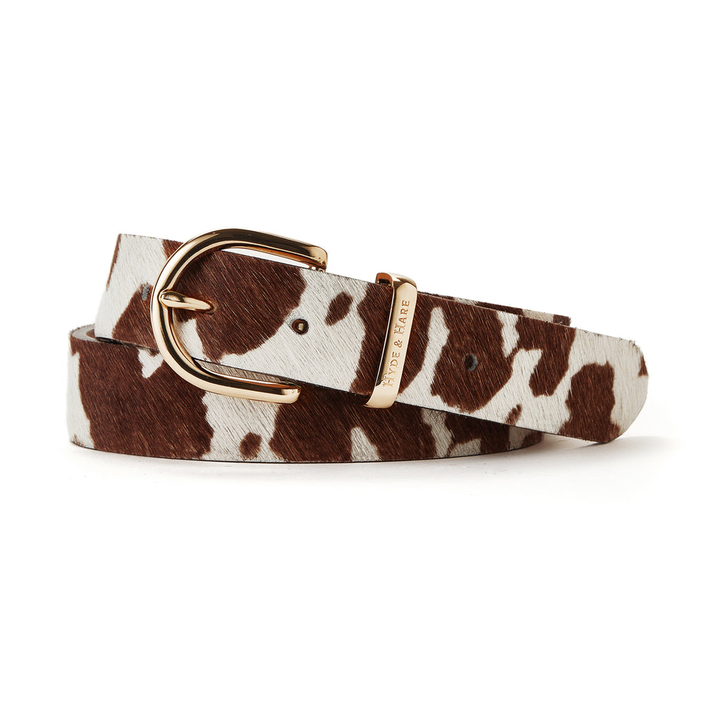 Belmont Cowhide Belt Smaller Print